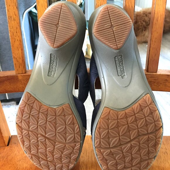 Merrell Sandals Sz 9 Select Fresh Air Cushion Sandals in Navy Blue Leather. - Picture 5 of 5